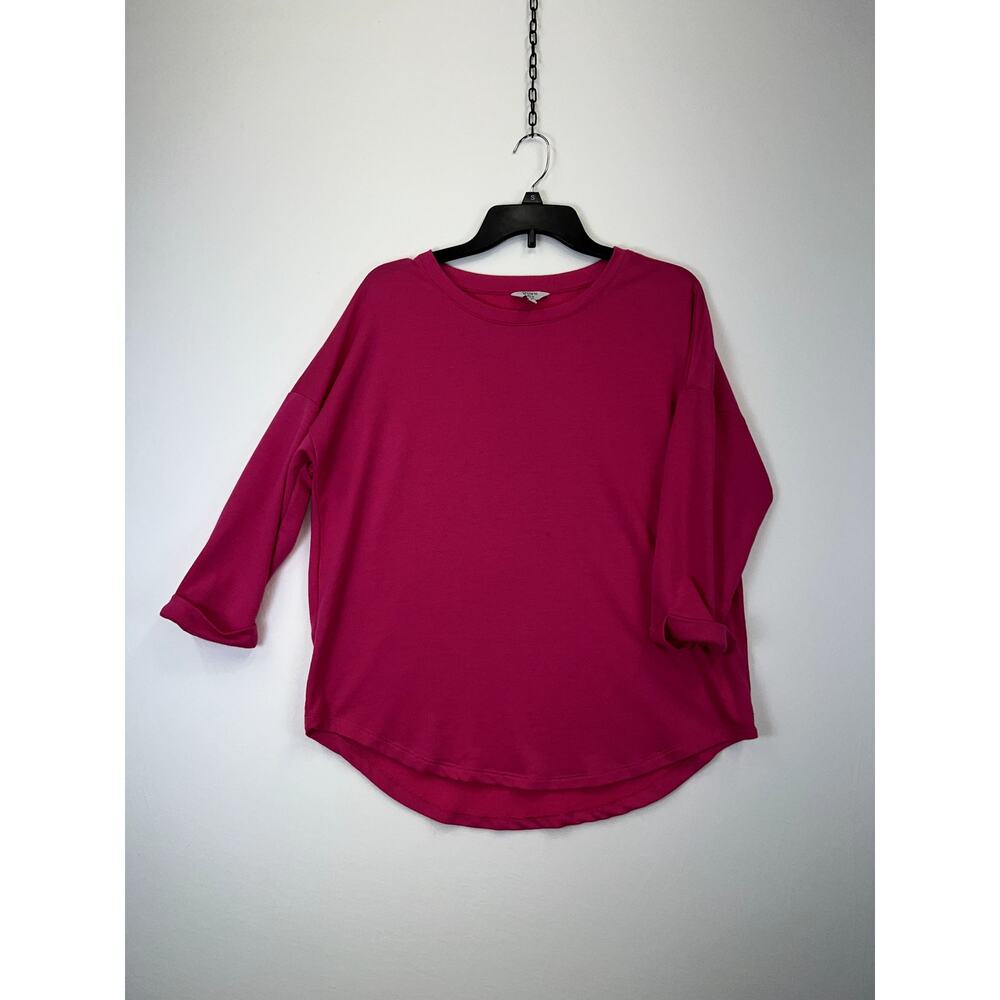 Crown & Ivy Blouse Women’s Medium Pink Long Sleeve Polyester Blend